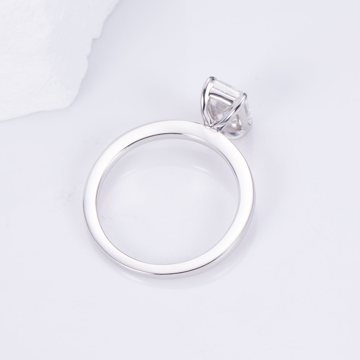 Emerald Cut Solitaire Engagement Ring