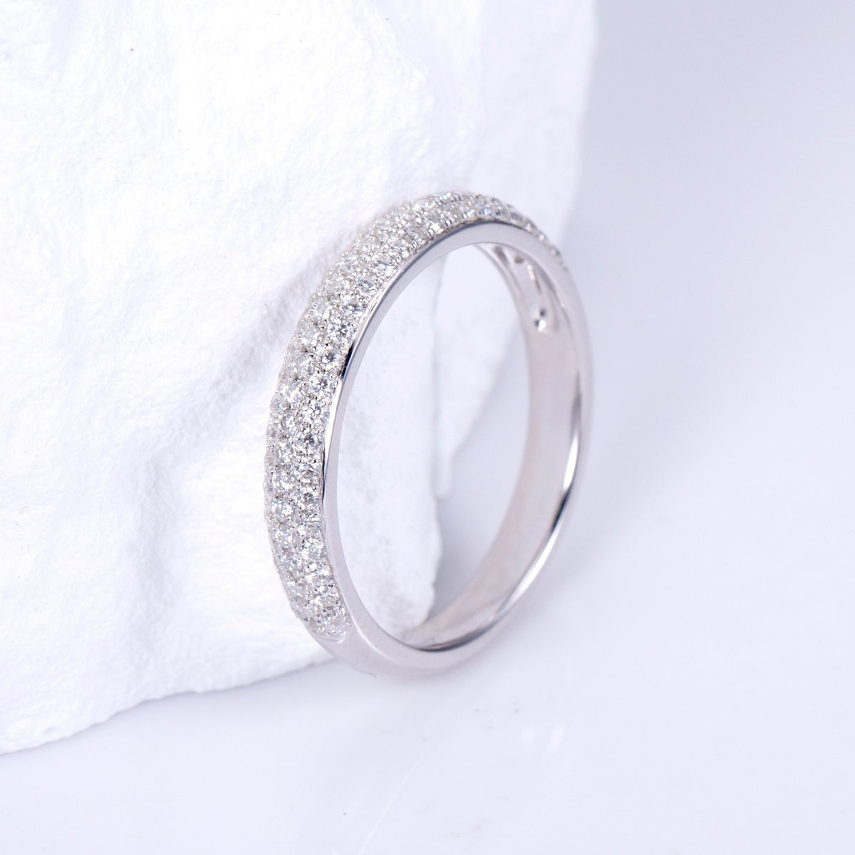 Halfway Micropave Wedding Band