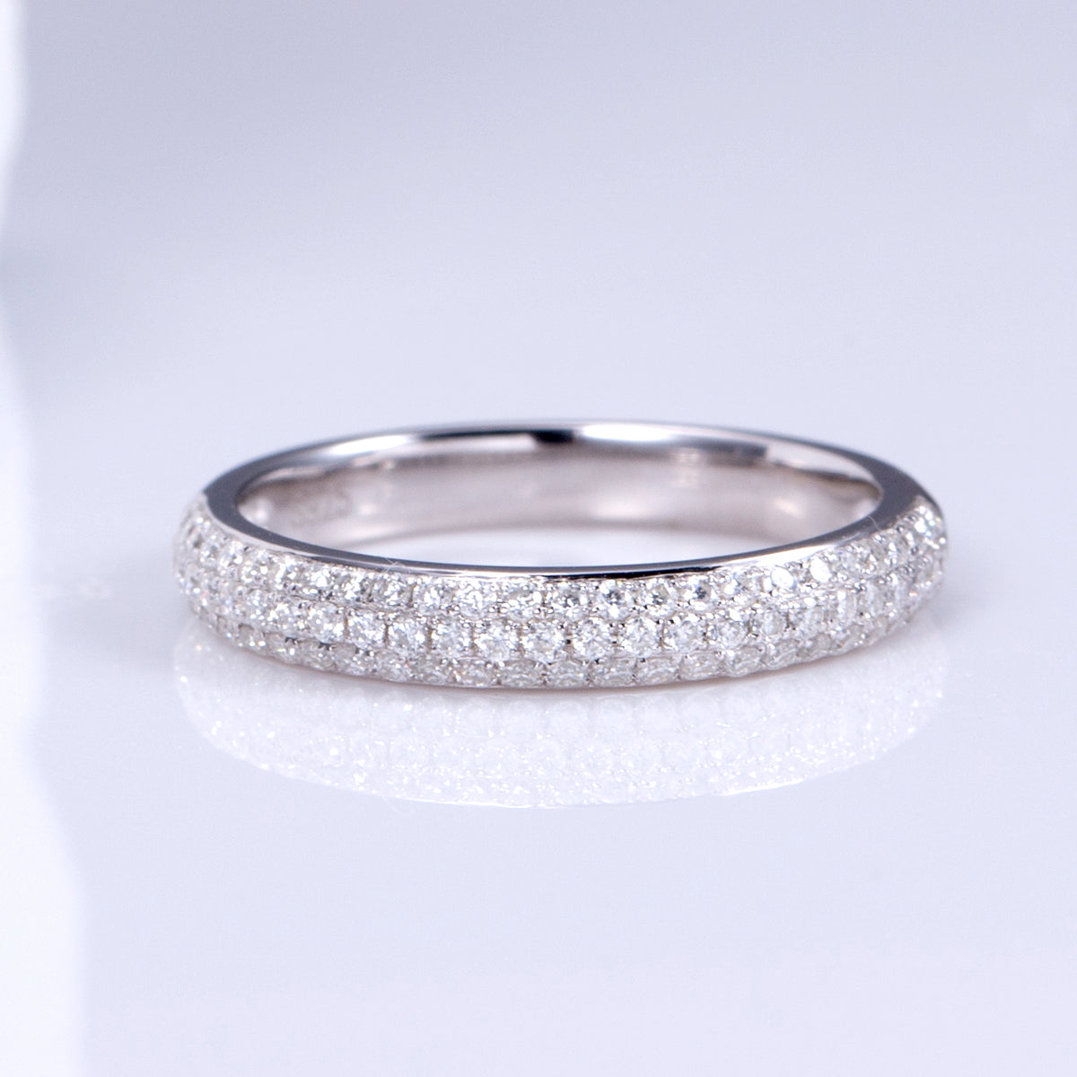 Halfway Micropave Wedding Band