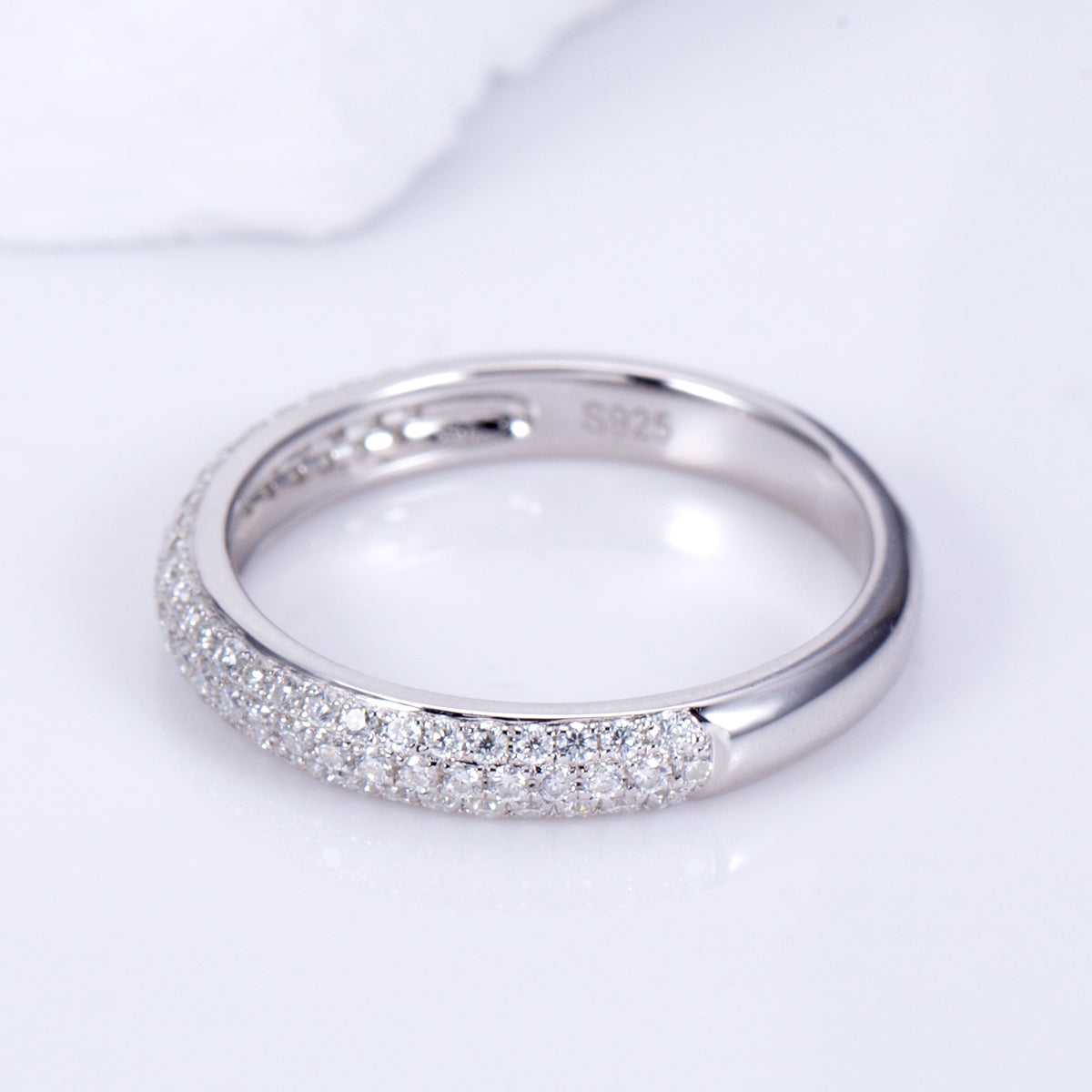 Halfway Micropave Wedding Band