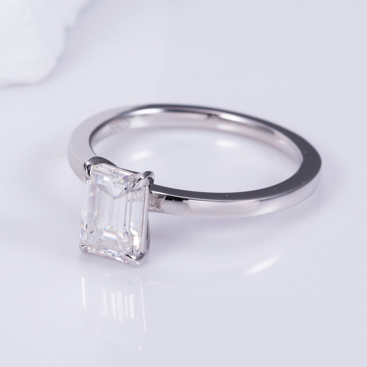 Emerald Cut Solitaire Engagement Ring